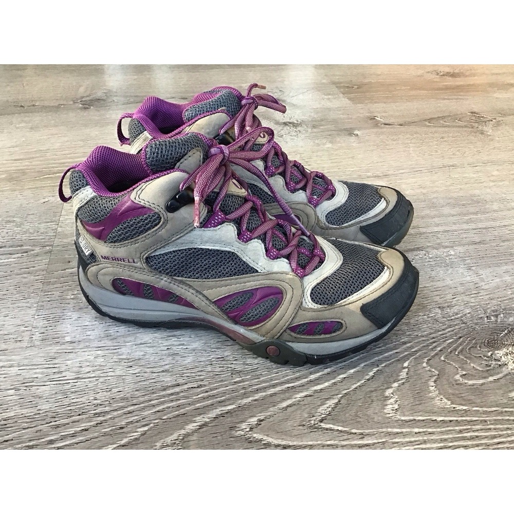 Merrell Castle Rock Women's Hiking Shoes Purple/Gray/Beige Size 7 J24326 Sneaker